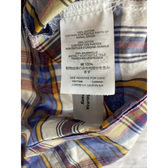 J. Crew Women’s Casual Preppy Ruffle Top Plaid Sleeveless Blouse Size 00 - Picture 5 of 8